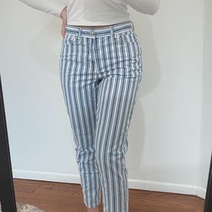 striped mom jeans